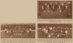 874001 Collage van 3 foto's betreffende de viering van het het 30-jarig jubileum van de Utrechtse voetbalvereniging ...
